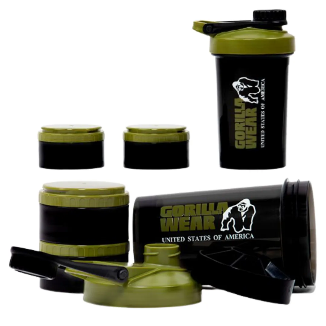 Gorilla Wear Shaker 2 GO (500ml)   (2x130ml containers)