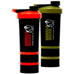 Gorilla Wear Shaker 2 GO (500ml)   (2x130ml containers)