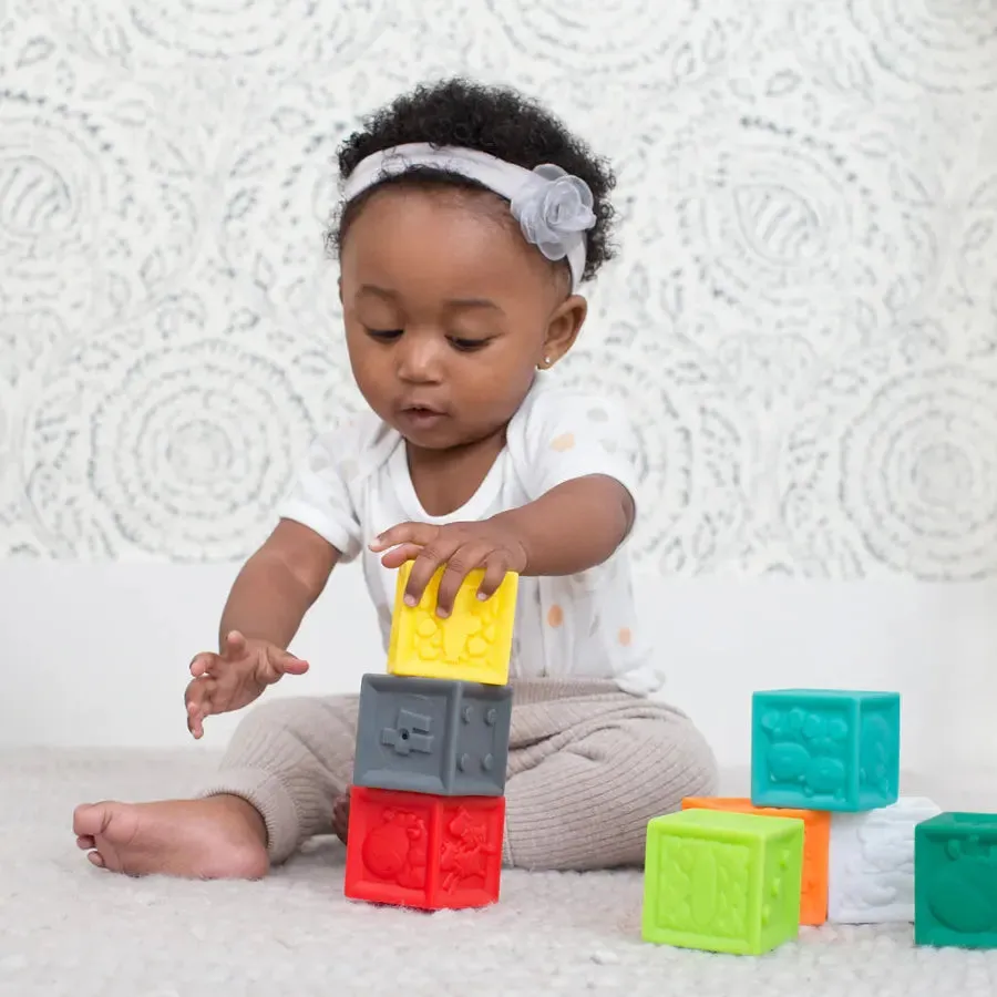 Infantino Squeeze & Stack Block Set - 8pcs