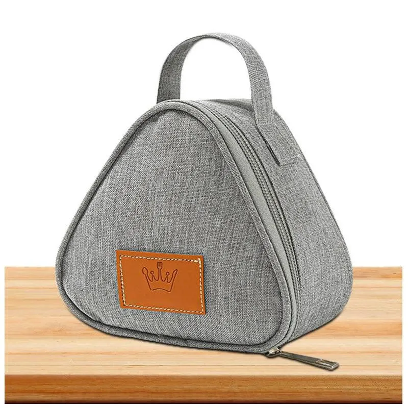 Insulated Mini Triangular Thermal Lunch Bag -Ad-498 Grey