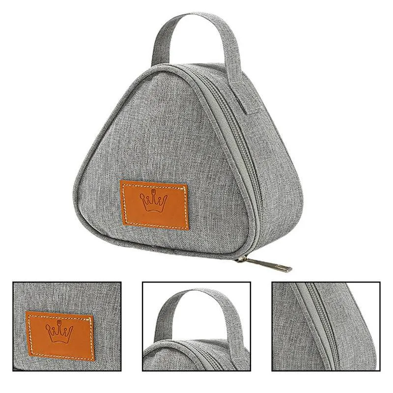 Insulated Mini Triangular Thermal Lunch Bag -Ad-498 Grey