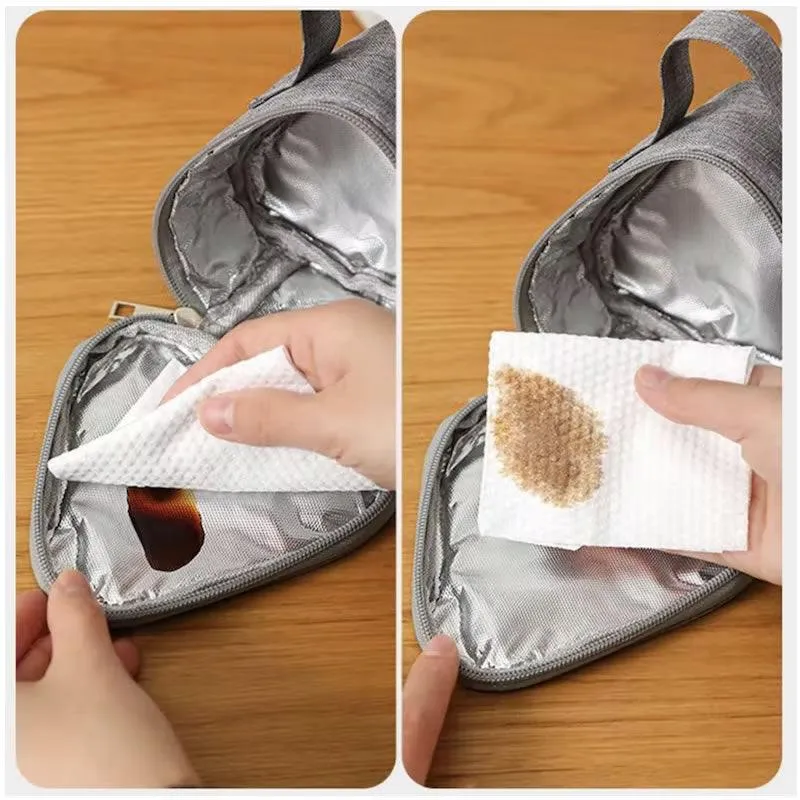 Insulated Mini Triangular Thermal Lunch Bag -Ad-498 Grey