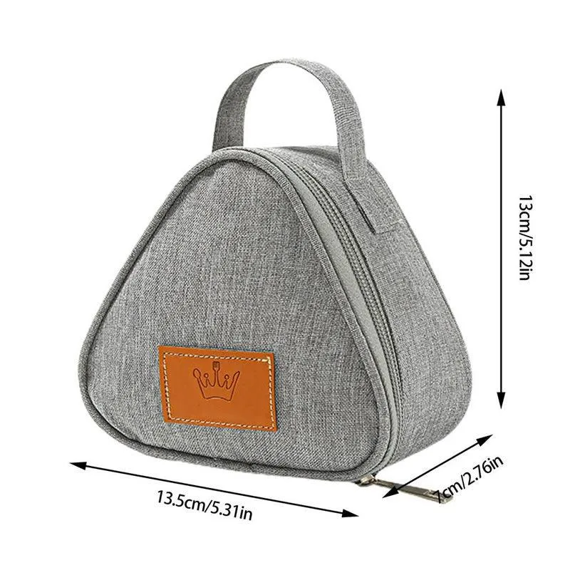 Insulated Mini Triangular Thermal Lunch Bag -Ad-498 Grey