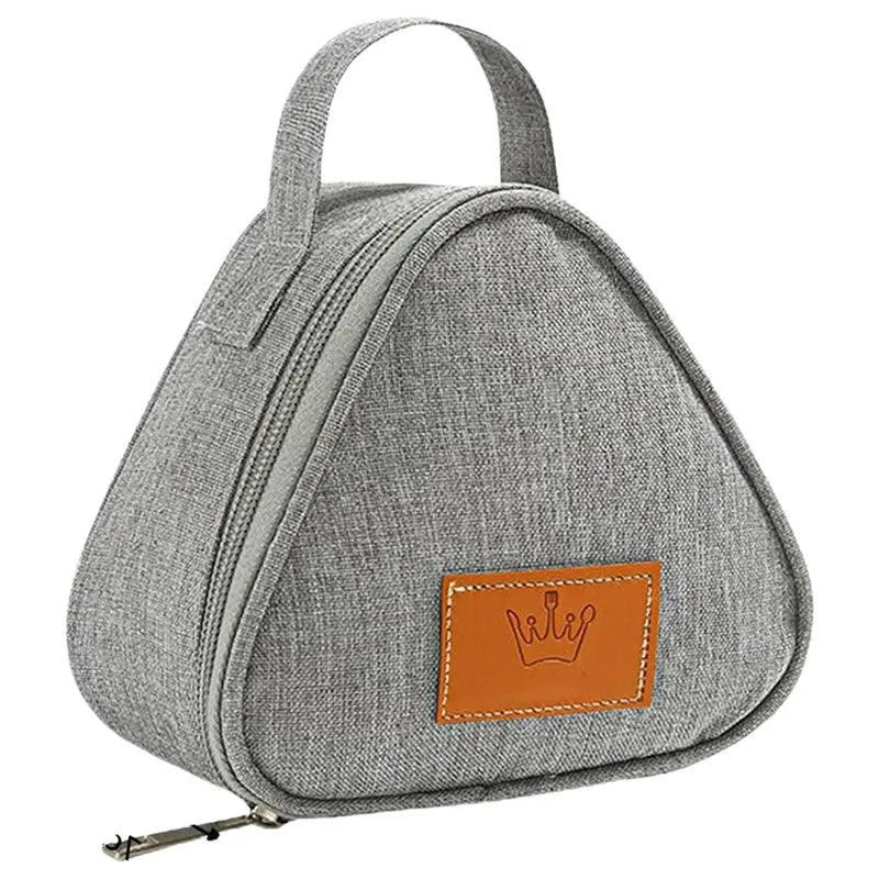 Insulated Mini Triangular Thermal Lunch Bag -Ad-498 Grey