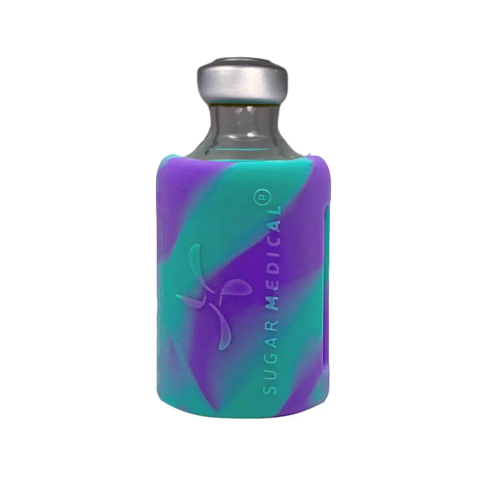 Insulin Vial Protective Silicone Sleeve- Purple-Green
