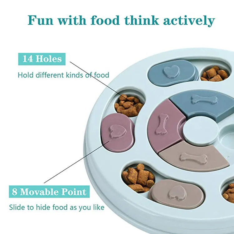 Interactive IQ Booster Dog Toy: Fun Educational Puzzle with Slow Feeder for Mental Stimulation & Healthy Eating - Perfect for Puppies, Small Dogs & Cats