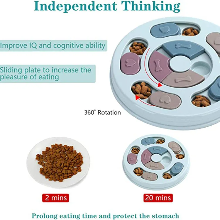 Interactive IQ Booster Dog Toy: Fun Educational Puzzle with Slow Feeder for Mental Stimulation & Healthy Eating - Perfect for Puppies, Small Dogs & Cats