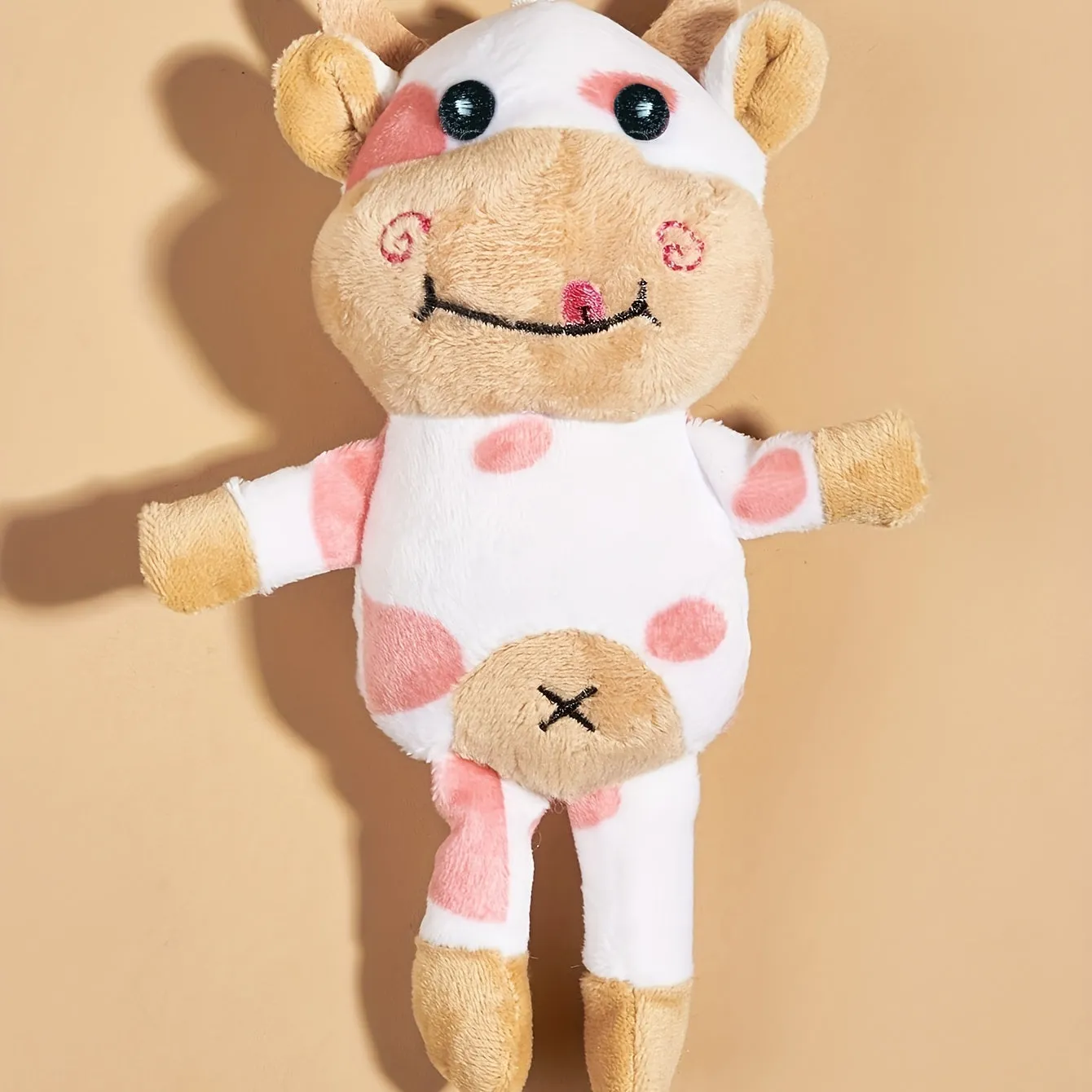 Interactive Plush Toy for Dogs Durable Cartoon Cow Design