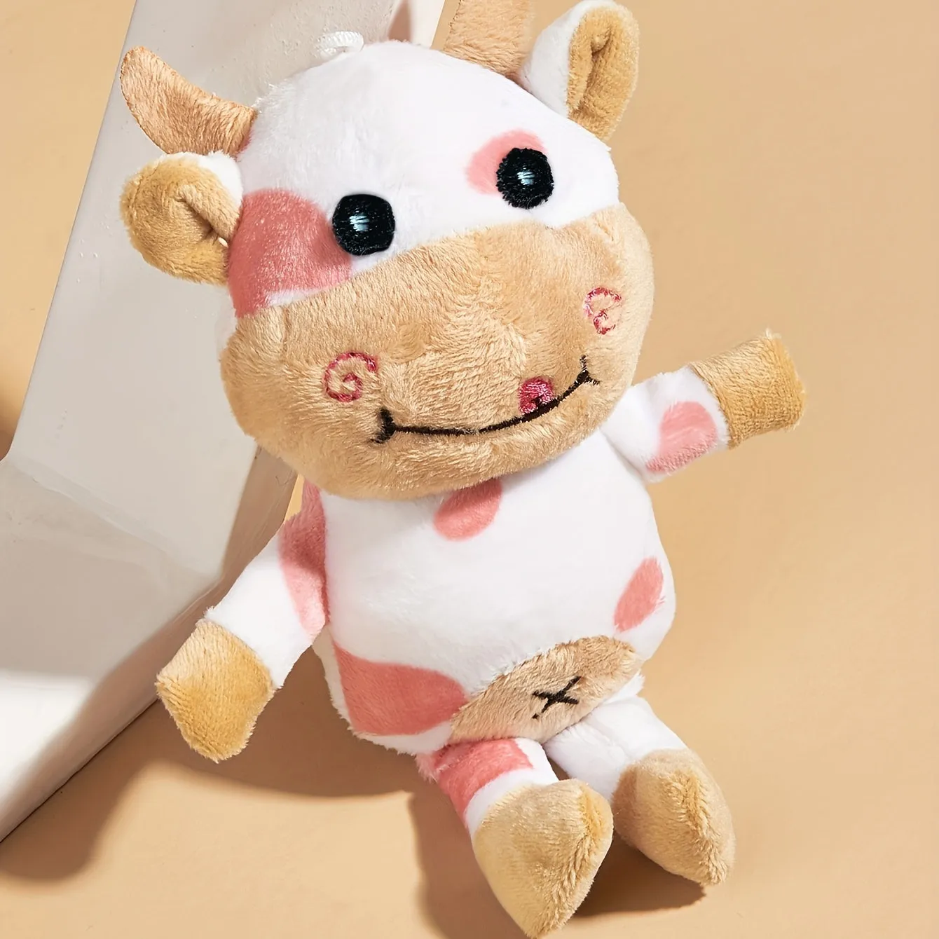 Interactive Plush Toy for Dogs Durable Cartoon Cow Design