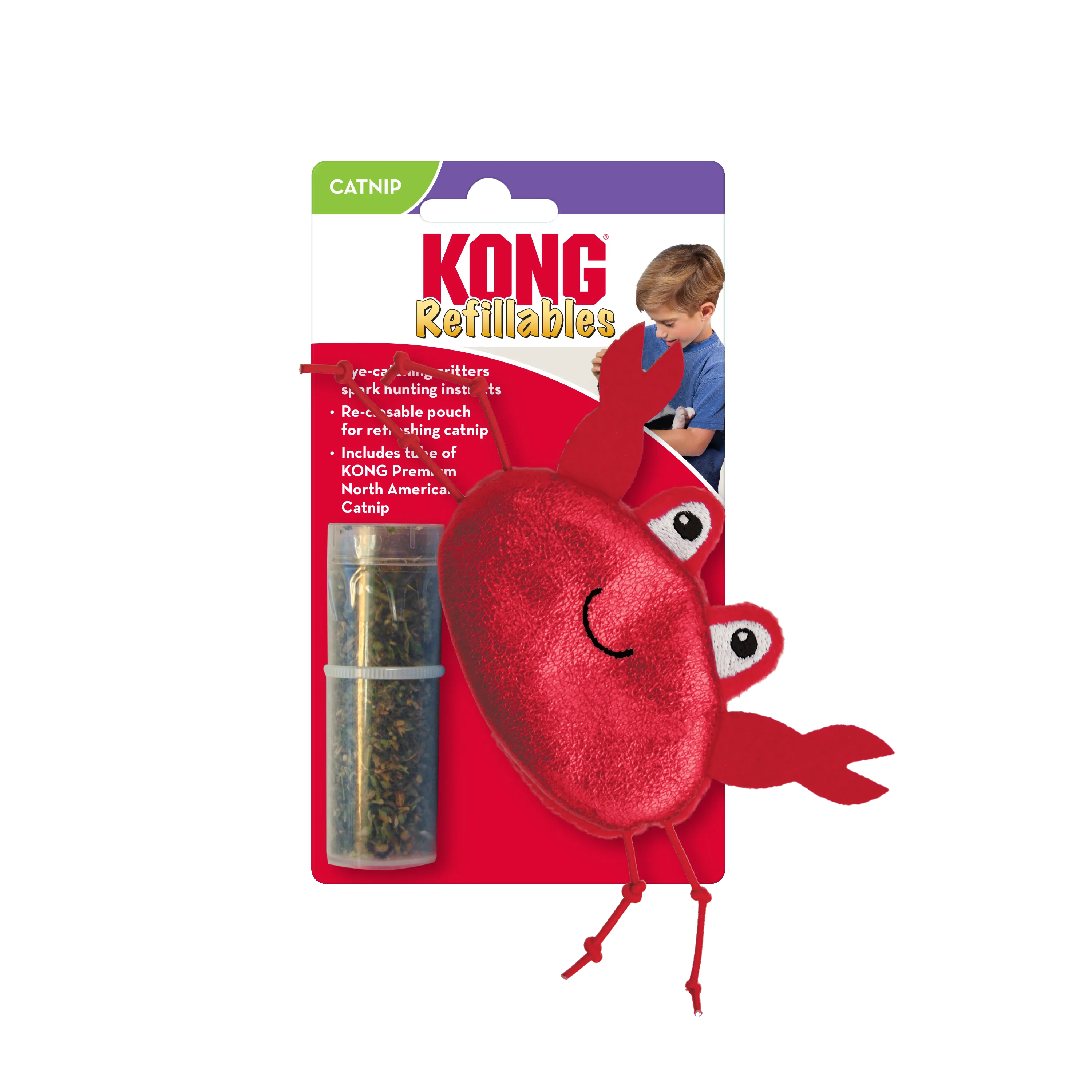 Kong Refillables Catnip Crab Cat Toy