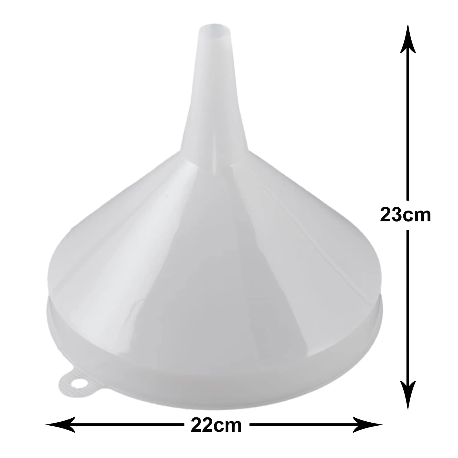 Kuber Industries All Purpose Wide-Mouth Plastic Funnel for Quick and Clean Transferring Liquids, Between Pitchers, Bottles, Cans and Containers- Pack of 2 (Tranasparent) -50KM01124