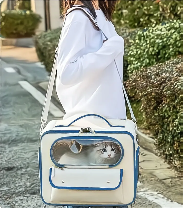 Large Capacity Dogs And Cats Backpack Light-proof Double Layer / Mochila para perros y gatos de gran capacidad, resistente a la luz y de doble capa