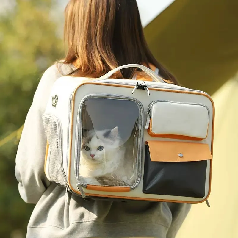 Large Capacity Dogs And Cats Backpack Light-proof Double Layer / Mochila para perros y gatos de gran capacidad, resistente a la luz y de doble capa