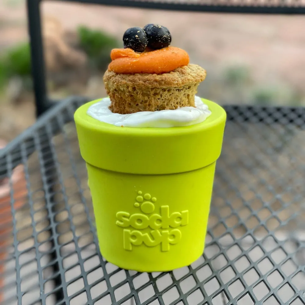 Large Flower Pot Durable PUP-X Rubber eCup Treat Dispenser & Enrichment Toy