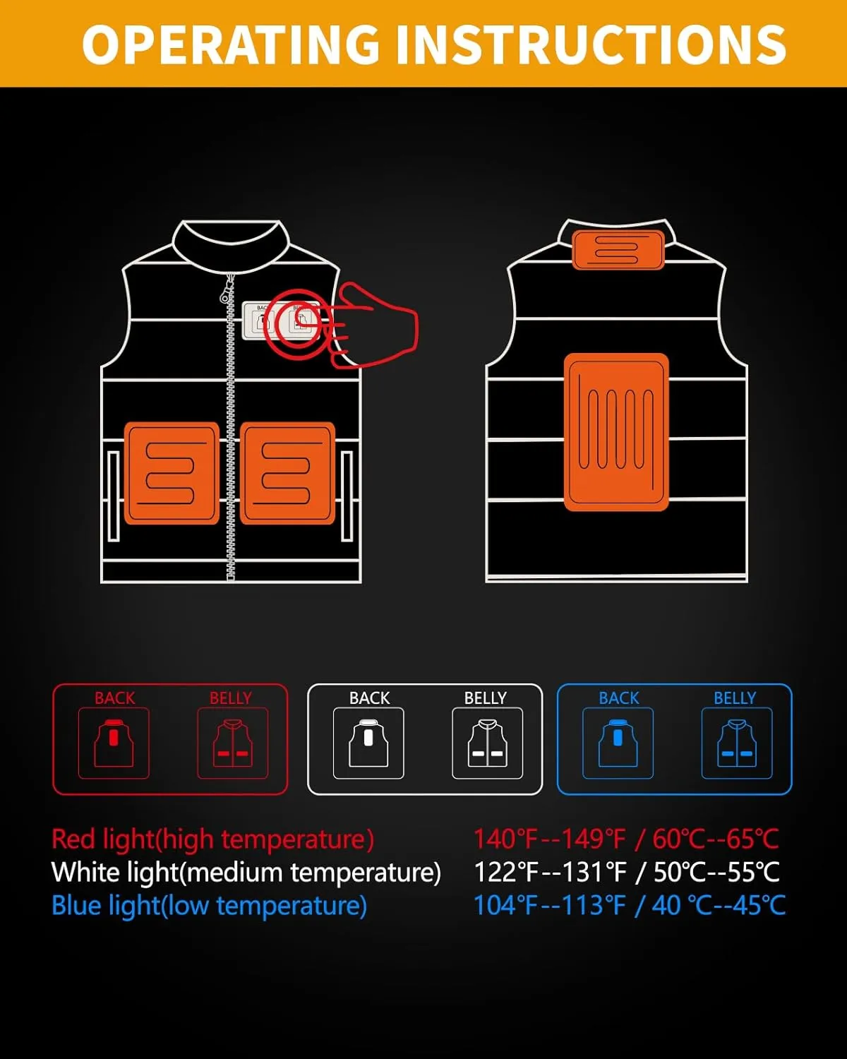 Lightweight Heated Vest for Men/Women with Battery Pack Rechargeable Electric Heated Apparel Battery Included