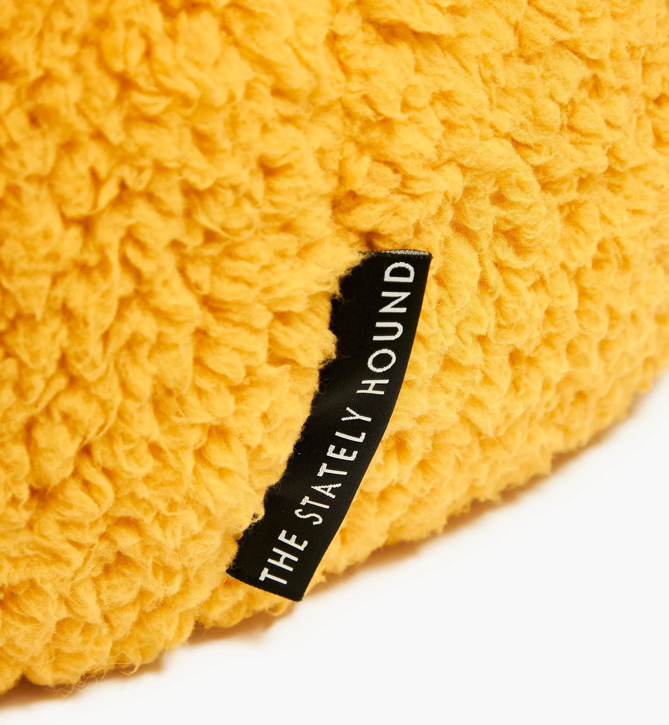 Luxury Round Donut Calming Dog Bed in Yellow
