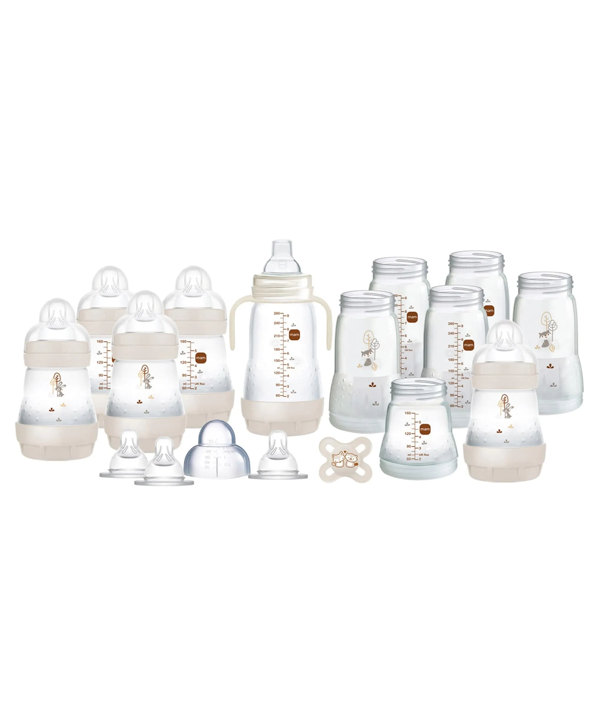 MAM Baby 6-in-1 Electric Steriliser & Large Bottle Starter Bundle - Matt Taupe