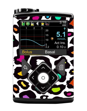 Medtronic 640/670/780G Pump Sticker (Neon Leopard)