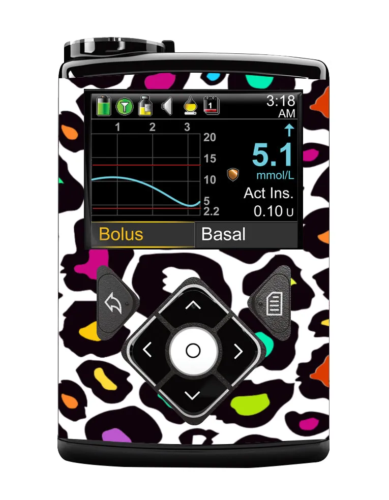Medtronic 640/670/780G Pump Sticker (Neon Leopard)