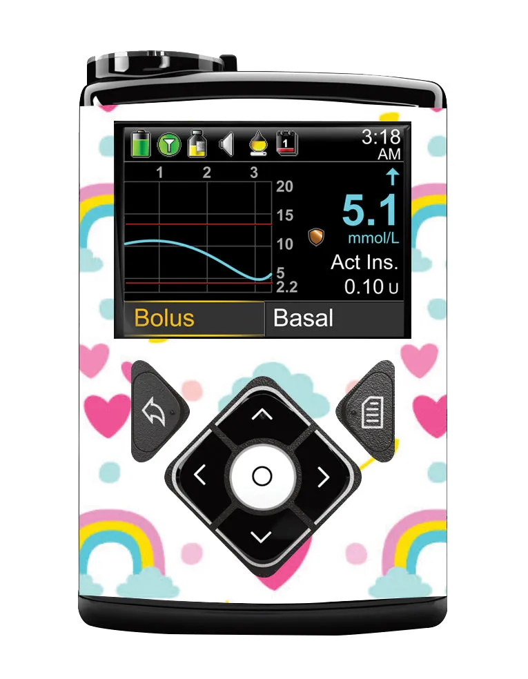 Medtronic 640/670/780G Pump Sticker (Rainbows)
