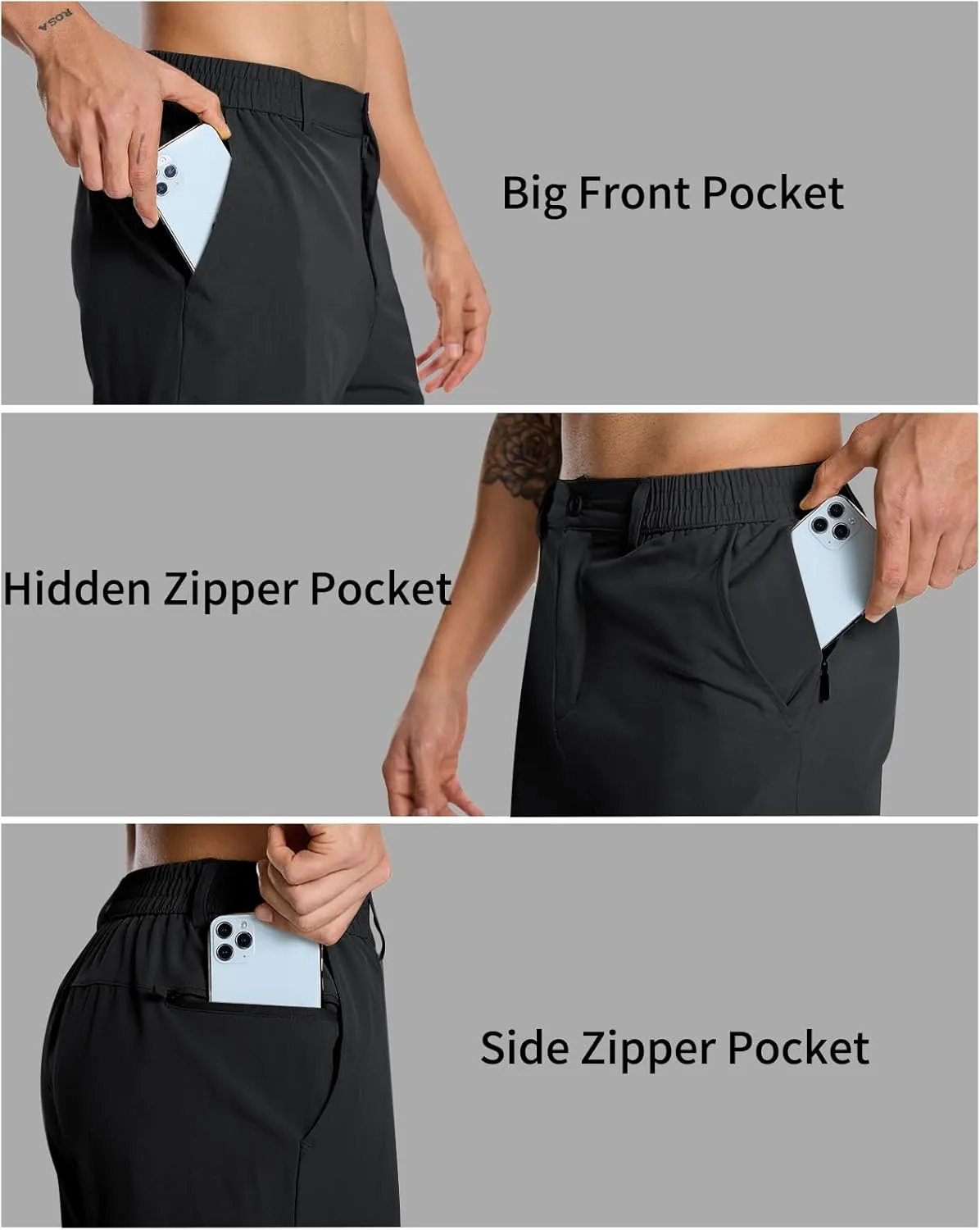 Mens 7 inch Golf Pants