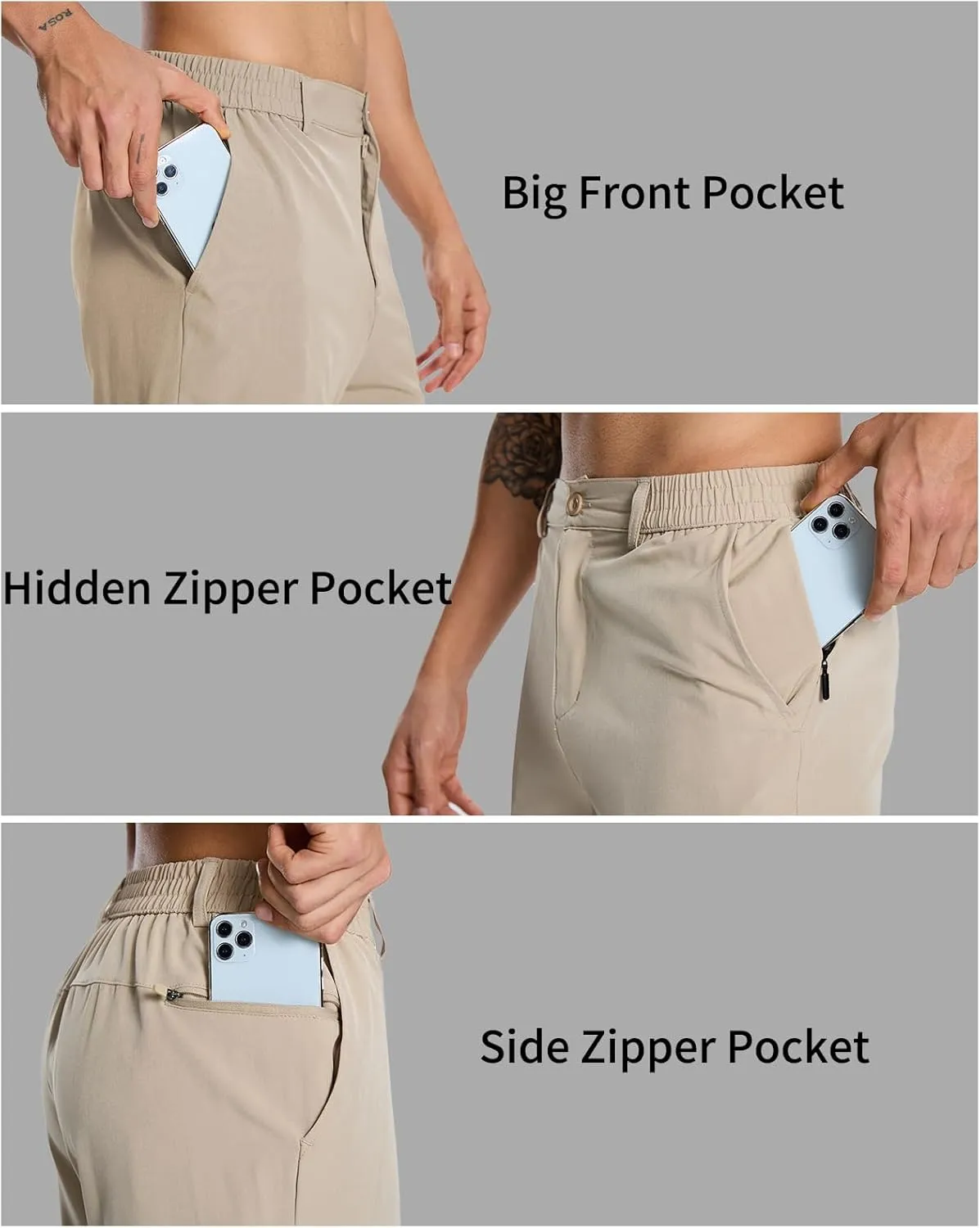 Mens 7 inch Golf Pants