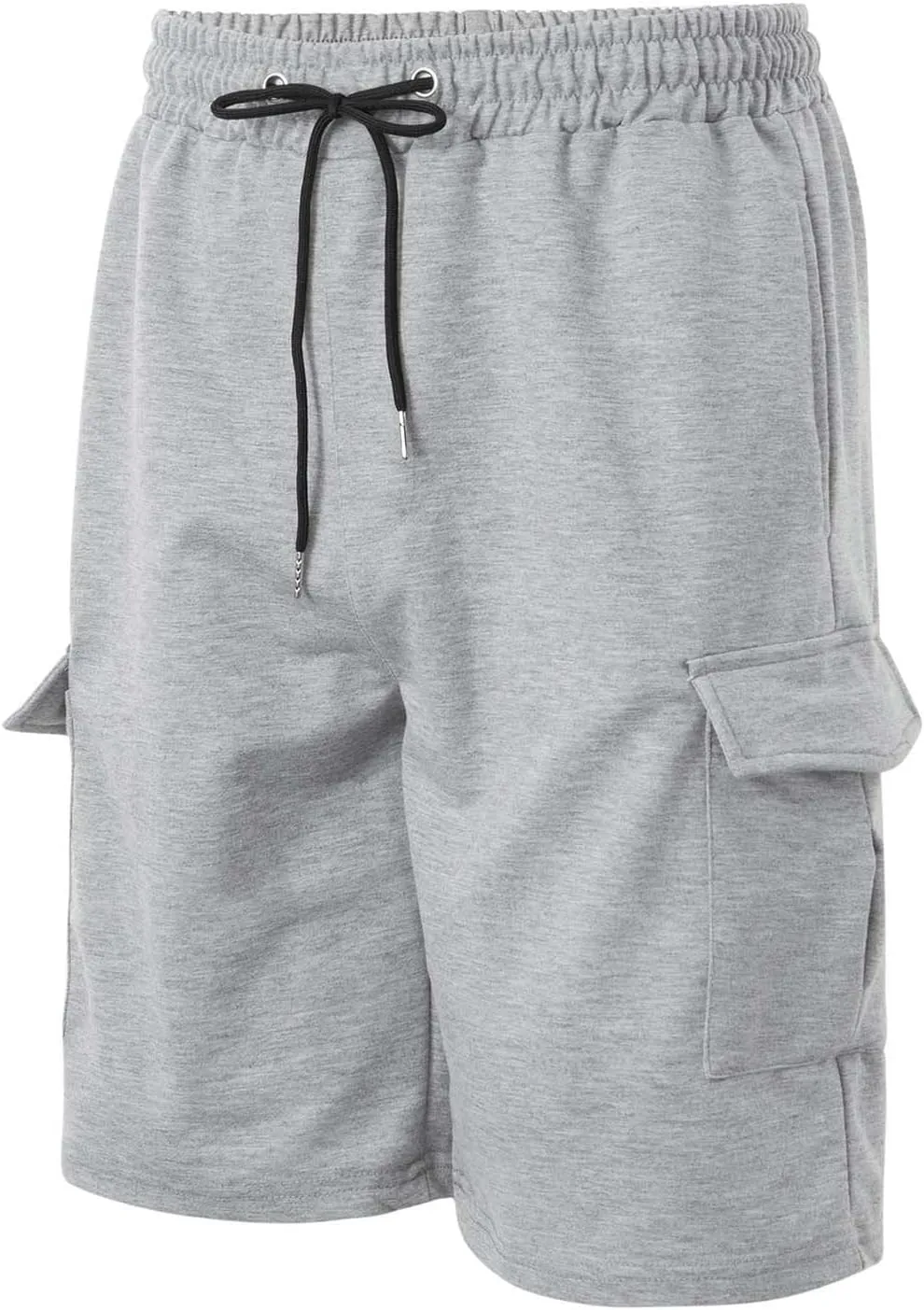 Mens Casual Shorts Knee Length Elastic Drawstring Straight Loose Sports Pants Outdoor Hiking Fishing Combat Tactical Bermuda