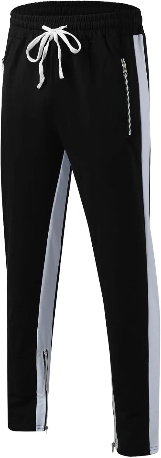 Mens Cotton Trousers Black Casual Pants for Men Men's Slim-Fit Wrinkle- Flat-Front Chino Slim Stretch Chino Trousers