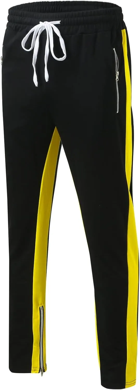 Mens Cotton Trousers Black Casual Pants for Men Men's Slim-Fit Wrinkle- Flat-Front Chino Slim Stretch Chino Trousers