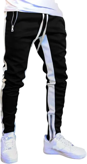Mens Cotton Trousers Black Casual Pants for Men Men's Slim-Fit Wrinkle- Flat-Front Chino Slim Stretch Chino Trousers