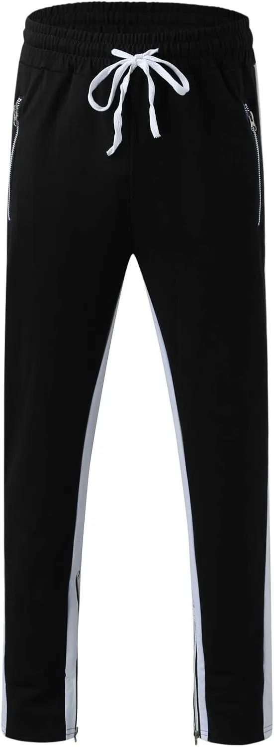 Mens Cotton Trousers Black Casual Pants for Men Men's Slim-Fit Wrinkle- Flat-Front Chino Slim Stretch Chino Trousers
