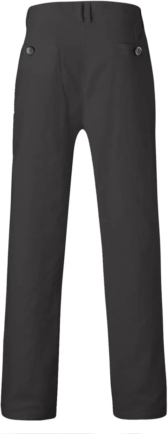 Mens Dress Pants,Fashion Slim Fit Chino Work Suit Pants Classic Expandable Waist Formal Dress Suit Trousers