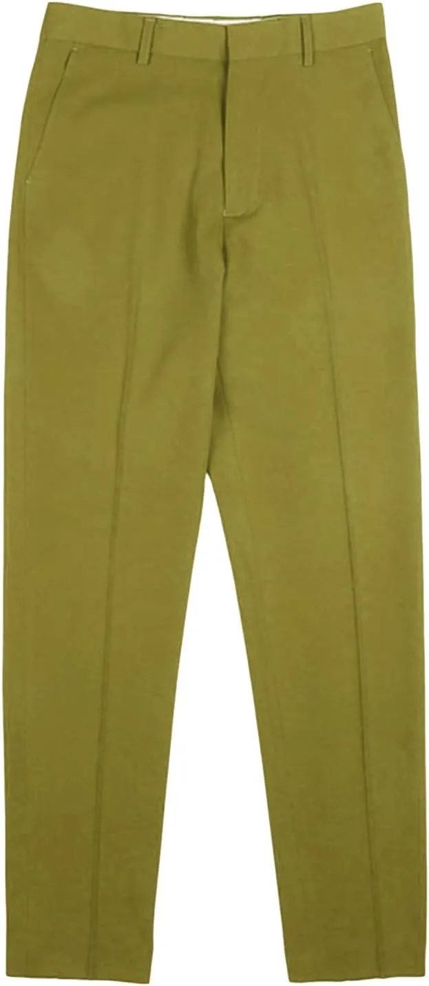 Men'S Flat Front Straight Fit Dress Pant Casual Skinny Stretch Chinos Pants Slim Fit Business Pant With Pocket (29,Green), Green, 29