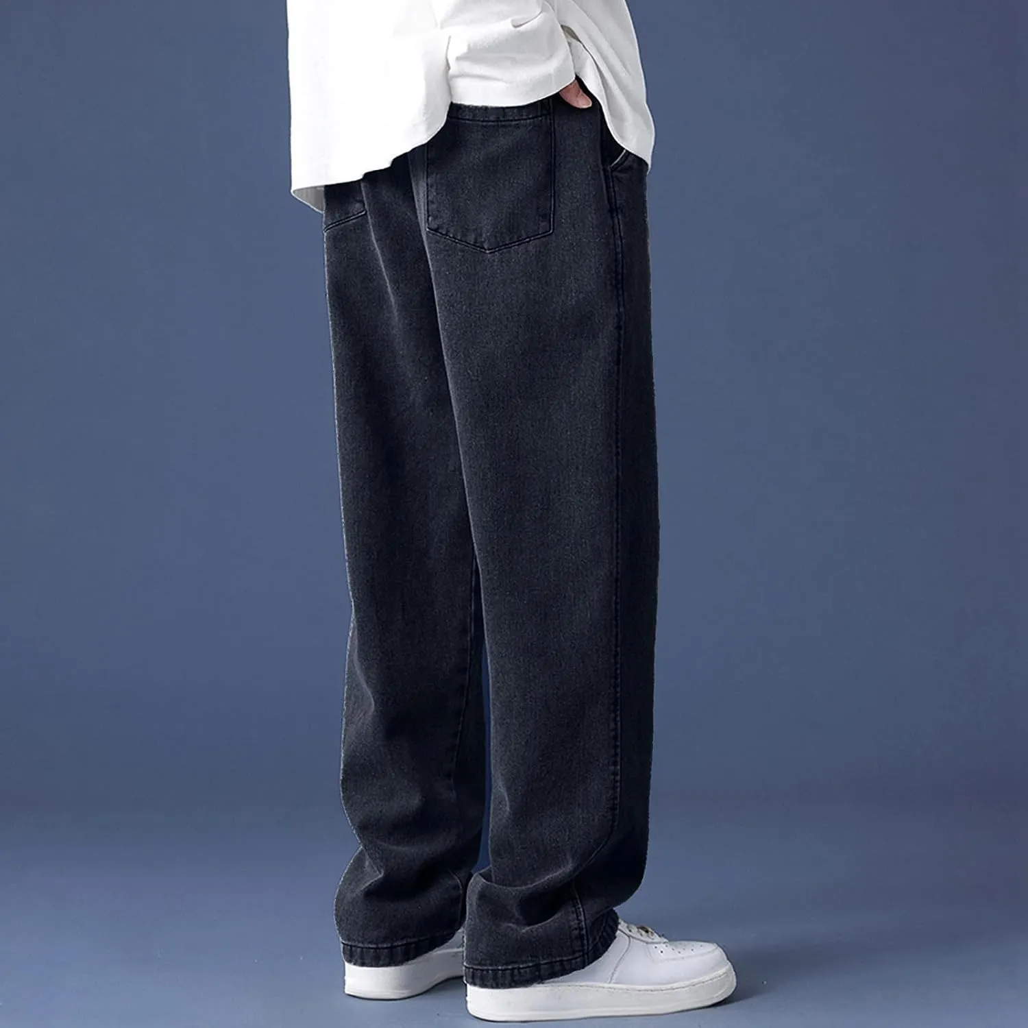 Men's Pants Autumn Pants for Men Casual Lightweight Men's Slim-Fit Casual Stretch Chino Pant Wide Leg Pants for Men