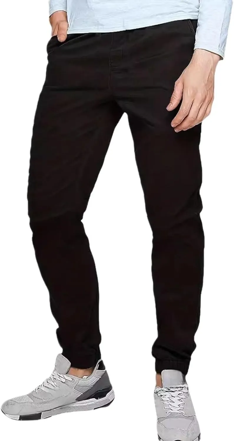 Mens Pants Casual Wrinkle-Resistant Flat-Front Chino Pant Slim Fit Slacks Work Utility Pant Tapered Trousers for Daily