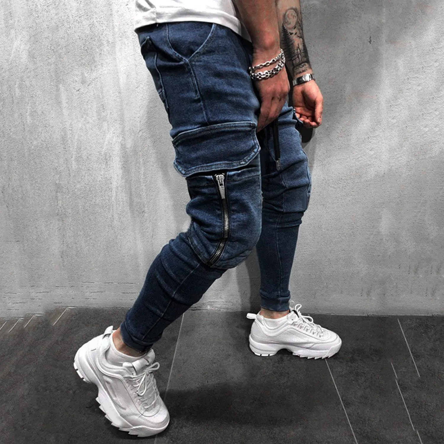 Men's Regular Jeans Men's Slim Chino Pants Men Chino Pants Slim Fit Stretch Bodycon Trousers Casual Men's Dress Pants