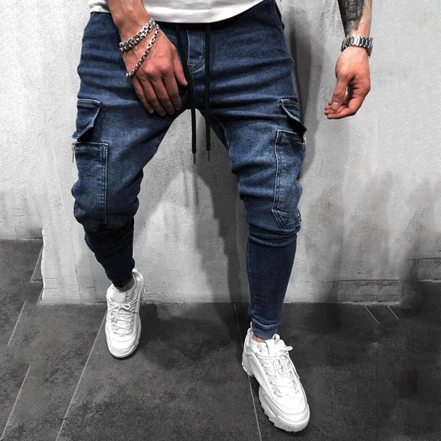 Men's Regular Jeans Men's Slim Chino Pants Men Chino Pants Slim Fit Stretch Bodycon Trousers Casual Men's Dress Pants