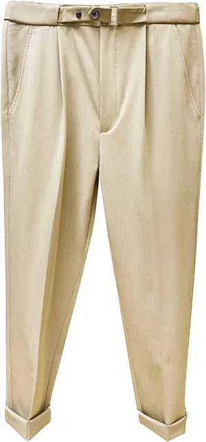 Men's Slim Fit Dress Pant Stretch Flat Front Traveler Long Pant Fashion Casual Business Chino Pants (31,Khaki)