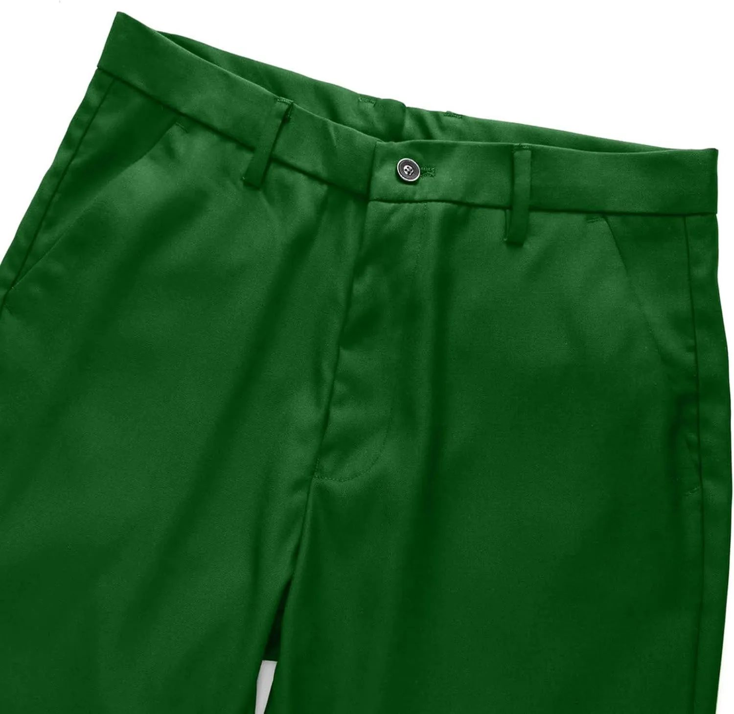 Mens Slim Fit Suit Pants Front Flat Stretch Dress Pants Ankle Length Colored Trousers