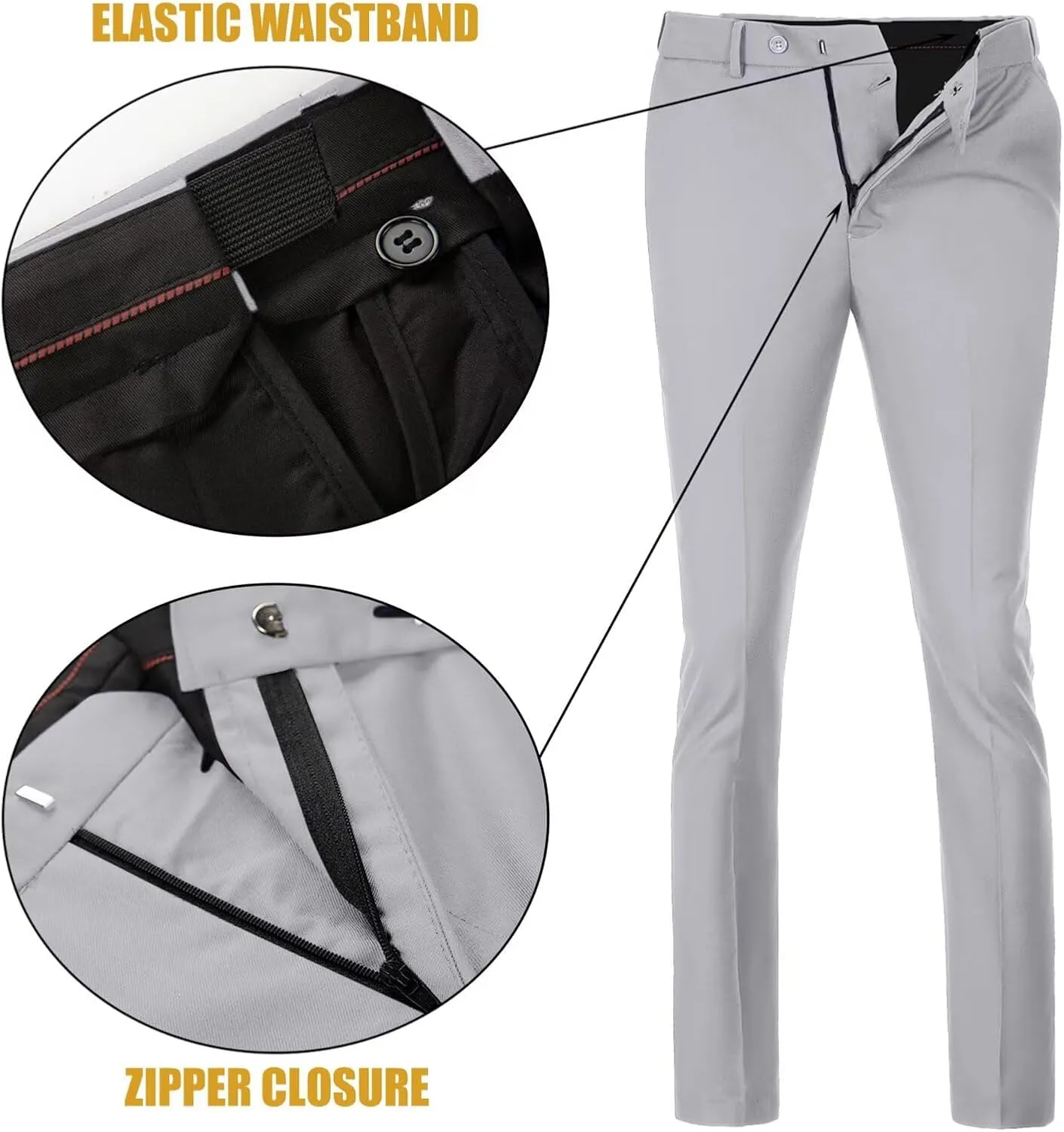 Men's Suit Slim Fit 3 Piece Suits for Men Two Button Blazer Jacket Vest Pants Tuxedo Set