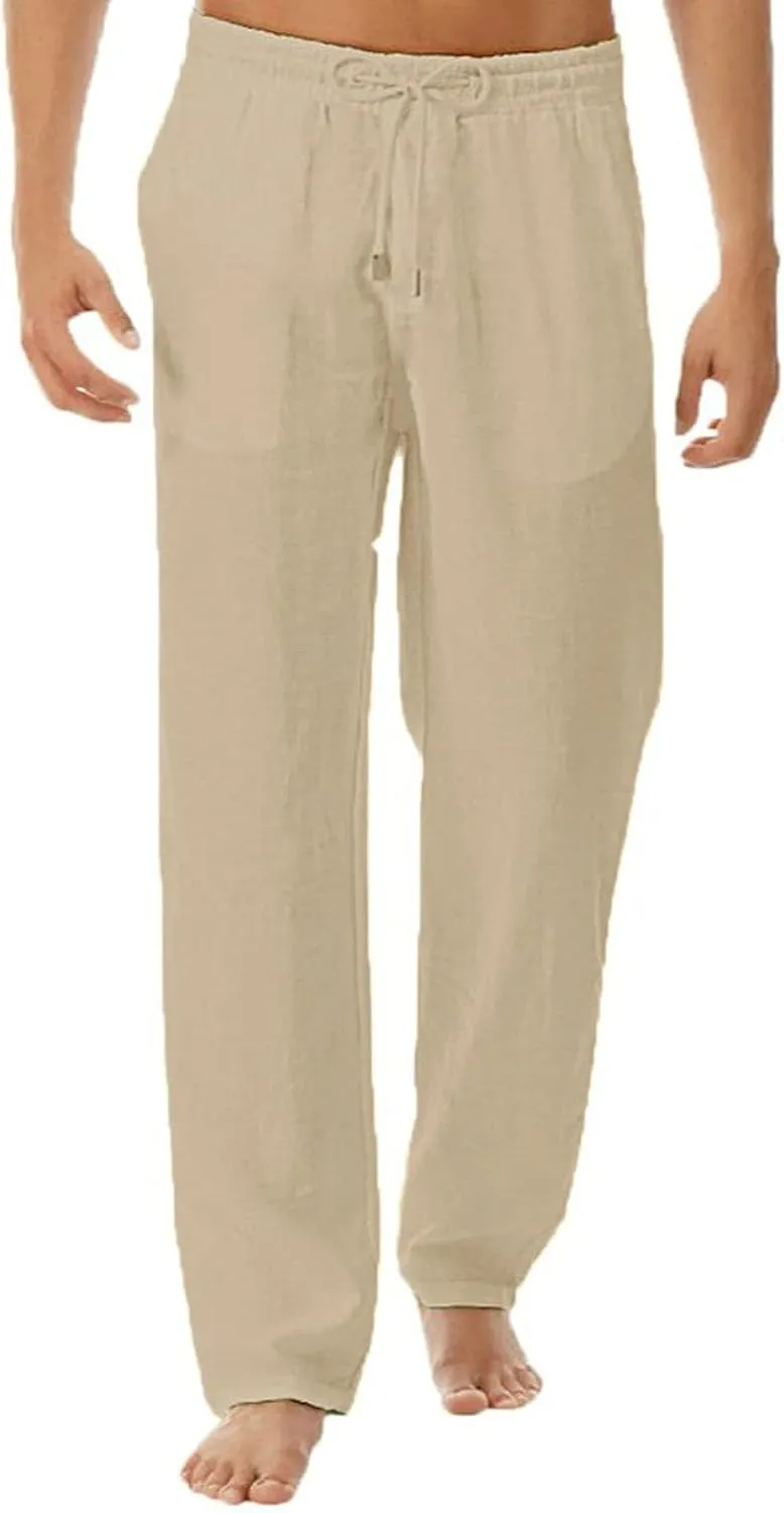 Men's Summer and Fashionable Cotton and Linen Trousers