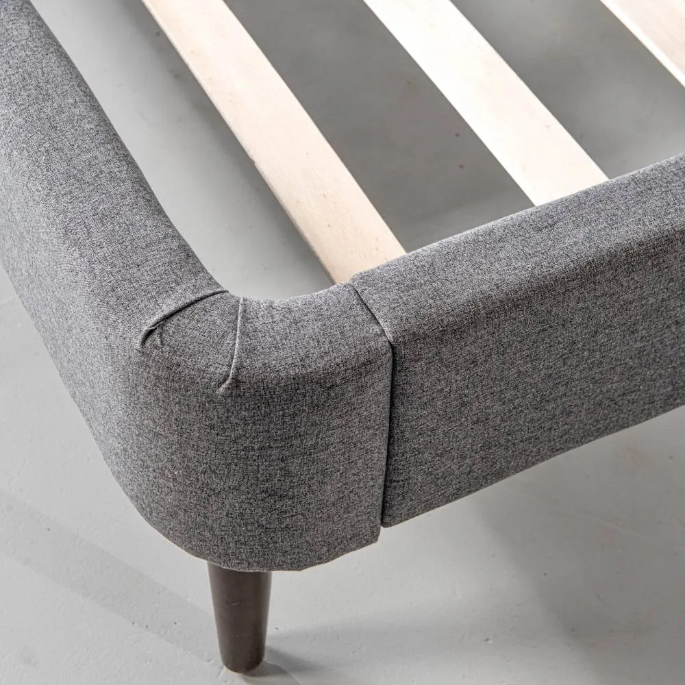 MEREDITH - Dark Grey Fabric Bed