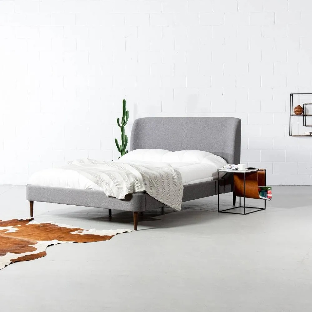 MEREDITH - Dark Grey Fabric Bed