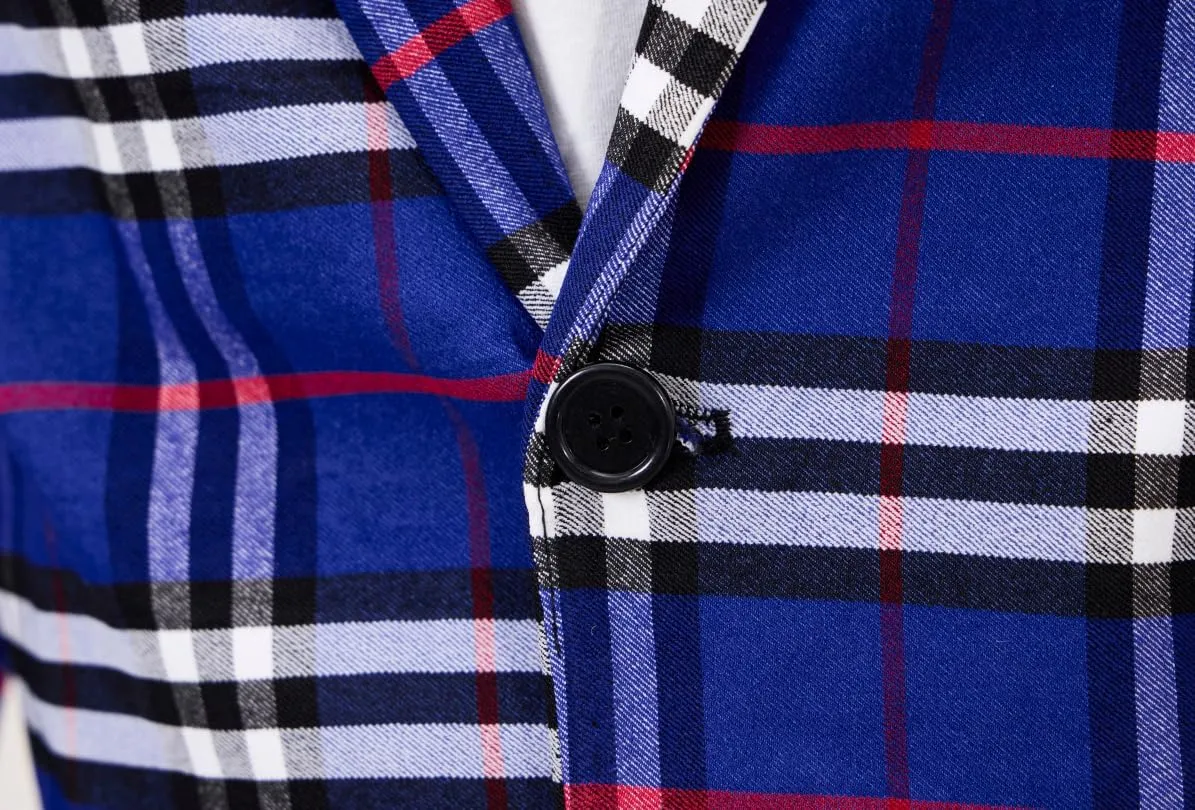NOVOCCT Men's Plaid Slim Fit Blazer Jacket, Lightweight 2-Button Casual Sport Coat, Formal & Everyday Blazer for Men