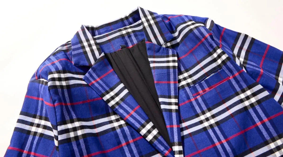 NOVOCCT Men's Plaid Slim Fit Blazer Jacket, Lightweight 2-Button Casual Sport Coat, Formal & Everyday Blazer for Men