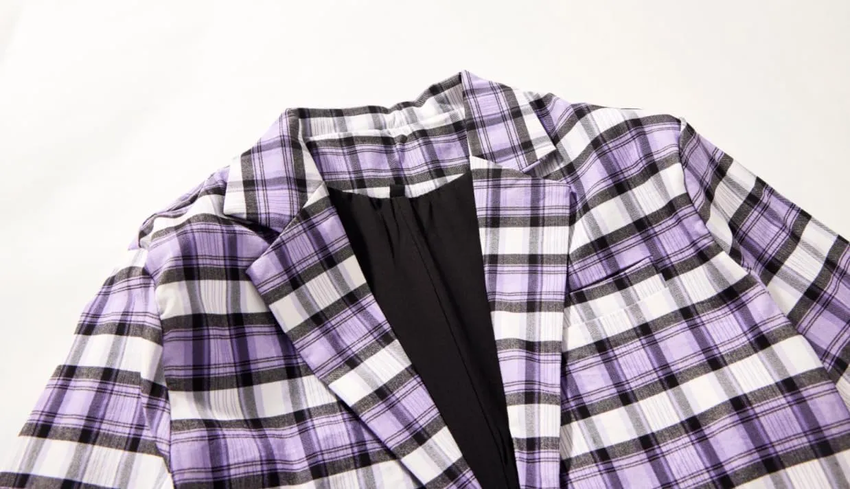 NOVOCCT Men's Plaid Slim Fit Blazer Jacket, Lightweight 2-Button Casual Sport Coat, Formal & Everyday Blazer for Men
