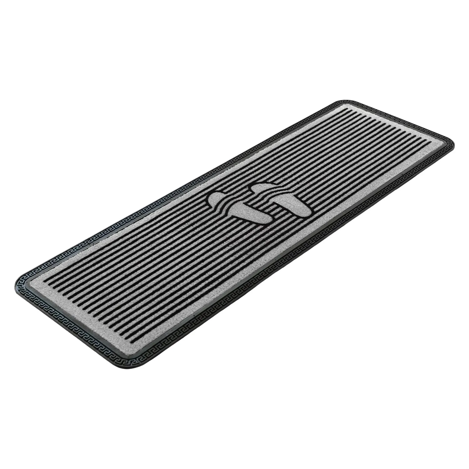 OnlyMat Elegant Soft Anti-Skid Polypropylene Shoe Pattern Flocked Floor Mat -GREY , 40 cm x 120 cm