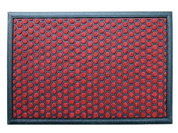 OnlyMat Red Colour Polka Dot All Purpose Mat for Bathroom Kitchen Entrance