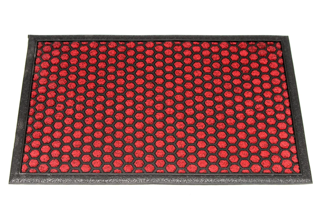 OnlyMat Red Colour Polka Dot All Purpose Mat for Bathroom Kitchen Entrance