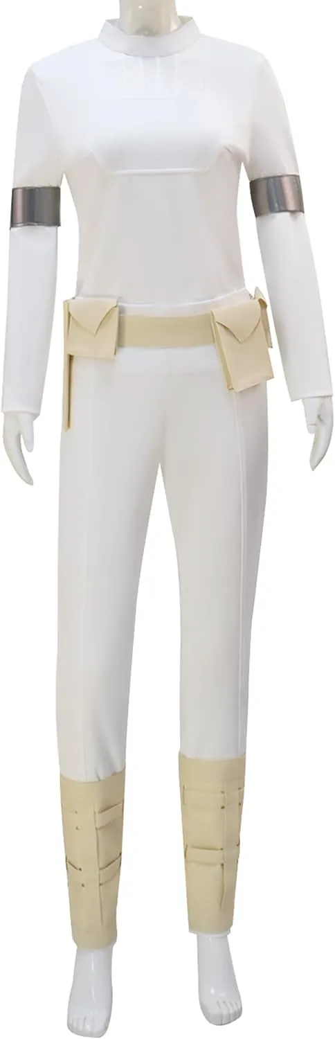 Padme Amidala Costume Women Queen Padme Dress Velvet Green Hooded Robe Cloak Deluxe Jedi Uniform Halloween Cosplay Outfits